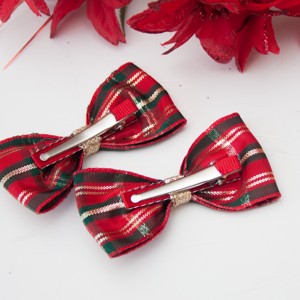 Clemă de păr de Crăciun Masnis - Red plaid -  - Artynos.ro