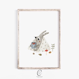 Forest animal toamna arta de perete, poster iepuras, camera de copii imagine, cadou, , , ARTYNOS