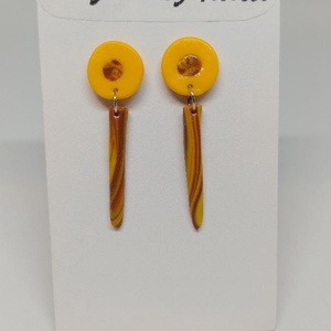 Cercei handmade Golden Sunrise Dangles, ClayArt by Ralu, Bijuterii, Cercei, Cercei drop, Altele, ARTYNOS