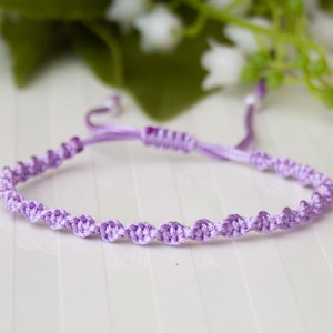 Bratara macramé impletita - Twisted violet deschis, , , ARTYNOS
