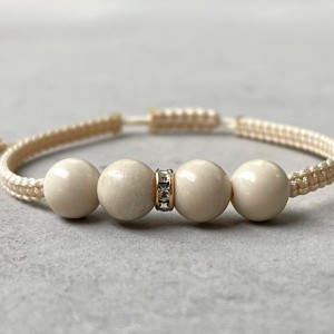 Bratara minerala macramé din marmura, Bijuterii, Bratari, Bratari impletite, , ARTYNOS