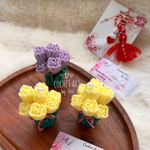 Lumanare buchet de Lalele - casă & stil de viață - lumânări, parfumuri, arome - ceară parfumată - Artynos.ro