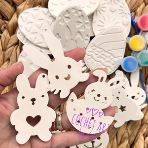 Set pictura Paste din ceramica cu 8 oua si 8 iepurasi - jucării și echipamente pentru copii - jocuri de gândire - jocuri educative - Artynos.ro