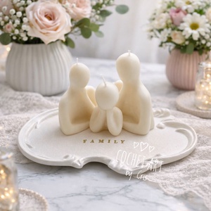 Set Family din tavita si lumanari din ceara de soia, Casa & Stil de viata, Lumanari, parfumuri, arome, Lumanari artizanale, Ceramica, Lumanare si fabricarea lumanarilor, ARTYNOS