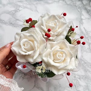 Aranjament inima cu Trandafiri din baza de sapun - casă & stil de viață - decorațiuni de casă - accesorii florale - cutii cu flori - Artynos.ro