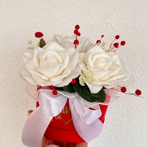 Aranjament inima cu Trandafiri din baza de sapun - Artynos.ro