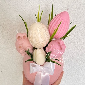 Aranjament pentru masa de Paste  cu oua si Lalele - Artynos.ro