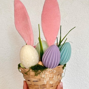 Cos cu oua si iepuras din ceara de soia - Artynos.ro