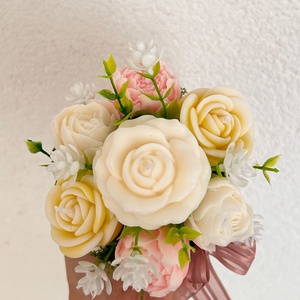 Aranjament flori de sapun in recipient ceramic - casă & stil de viață - decorațiuni de casă - accesorii florale - buchete de flori - Artynos.ro