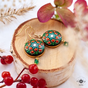 Cercei Mandala Forest Jewel - bijuterii - cercei - cercei din lemn - Artynos.ro