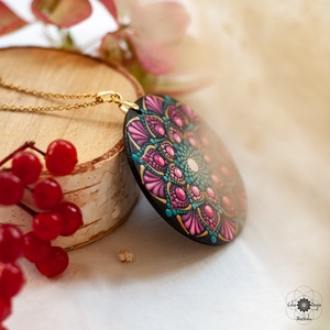 Colier Mandala Autumn's call - bijuterii - coliere - coliere cu pandative - Artynos.ro