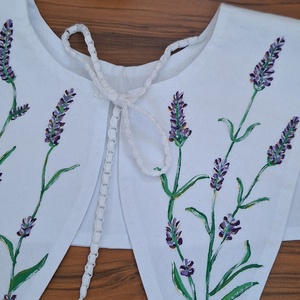 Guler pictat cu lavanda - îmbrăcăminte și modă - eșarfe, pălării, fularuri - șal, eșarfă de cap - Artynos.ro