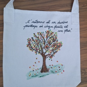 Sacoșă  pictata Toamna - geantă și husă - geantă pentru cumpărături - geantă shopper, geantă tote, geantă textilă - Artynos.ro
