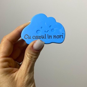 Martisor brosa - forma de nor, Bijuterii, Martisor, Ceramica, ARTYNOS