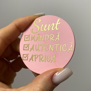 Martisor brosa hexagon - MANDRA - Artynos.ro