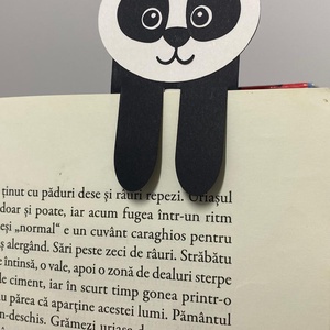Semn de carte pentru copii - Urs panda, Carti si creatii cu tematica muzicala, cadouri, Semn de carte, Arta de hartie, ARTYNOS