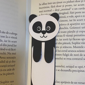 Semn de carte pentru copii - Urs panda - cărți și creații cu tematică muzicală, cadouri - semn de carte - Artynos.ro