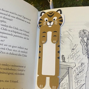 Semn de carte pentru copii - Tigru - cărți și creații cu tematică muzicală, cadouri - semn de carte - Artynos.ro