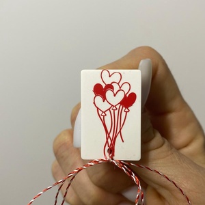 Mărțișor broșă - Heart balloons - Artynos.ro