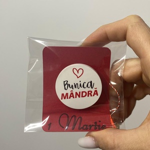 Broșă - 3.5 cm - Bunica - bijuterii - broșe - Artynos.ro