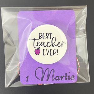 Broșă - Best Teacher Ever - bijuterii - broșe - Artynos.ro