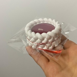 Suport decorativ pentru lumanare tip pastila - model franghie, Casa & Stil de viata, Lumanari, parfumuri, arome, Felinar cu lumanare, Ceramica, ARTYNOS