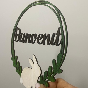 Coroniță ușă intrare � Iepuraș de Paște - decor de sărbători - decorațiuni de paște - alte creații de paște - Artynos.ro