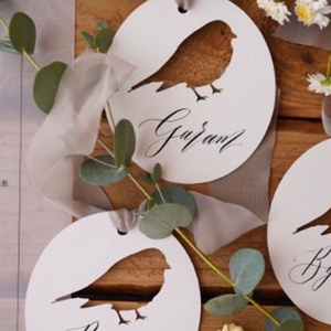 Card de masa nume personalizat (2 in 1 � place card si semn de carte) - Artynos.ro