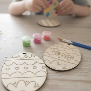 Set 2 oua lemn de colorat sau pictat - Paste - îmbrăcăminte și modă - haine bebeluși și copii - recuzită fotografie nou-născuți - Artynos.ro