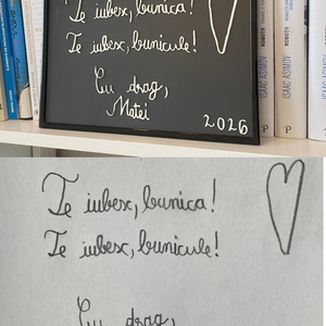 Tablou 3D personalizat din mesaj scris de mână sau desen de copil - decor de sărbători - decorațiuni de paște - alte creații de paște - Artynos.ro