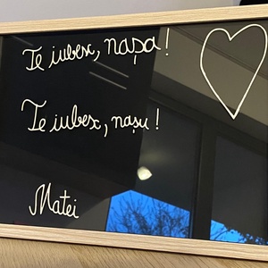 Tablou 3D personalizat din mesaj scris de mână sau desen de copil - decor de sărbători - decorațiuni de paște - alte creații de paște - Artynos.ro