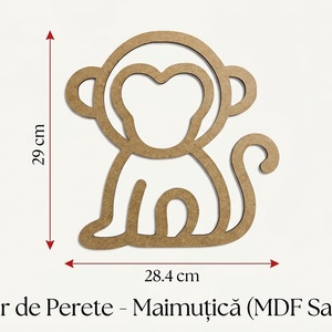 Decor de Perete - Maimuțică Veselă - 29 cm - casă & stil de viață - echipament pentru camera copiilor - decorațiuni de cameră - Artynos.ro