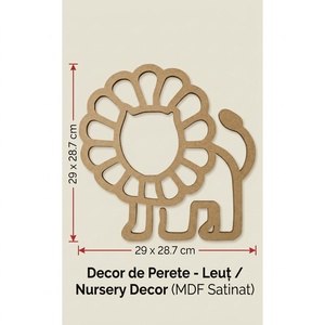 Decor de Perete - Leul Prietenos - 29 cm - casă & stil de viață - echipament pentru camera copiilor - decorațiuni de cameră - Artynos.ro