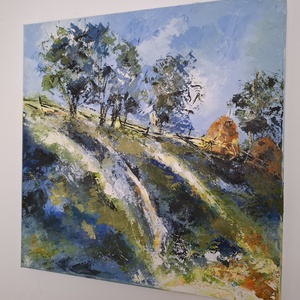 O vară pe colinele-nverzite - arte vizuale și accesorii  - picturi - pictură în ulei - Artynos.ro