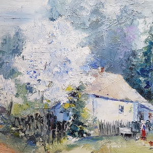 Primavara-n satul meu, Arte vizuale si accesorii , Picturi, Pictura in ulei, Pictura, ARTYNOS