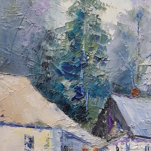 Primăvara-n satul meu - arte vizuale și accesorii  - picturi - pictură în ulei - Artynos.ro