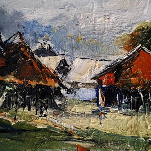 Colț de stradă - arte vizuale și accesorii  - picturi - pictură în ulei - Artynos.ro