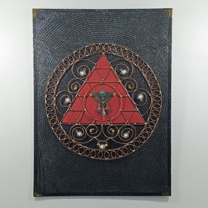 Mandala Aegipt metaloplastie cupru pe texturat - casă & stil de viață - accesorii pentru decorat casa - picturi murale - panouri și tablouri, panouri decorative - Artynos.ro