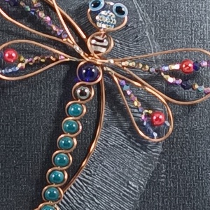 Metaloplastie cupru  Mica libelula - casă & stil de viață - accesorii pentru decorat casa - picturi murale - tablouri/picturi pe pânză - Artynos.ro