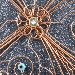 Metaloplastie cupru Lucky trifoi cu 4 foi - casă & stil de viață - accesorii pentru decorat casa - picturi murale - panouri și tablouri, panouri decorative - Artynos.ro