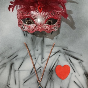 Carnaval venetian 50x70 ,tablou realizat cu tehnica umbrelor - casă & stil de viață - accesorii pentru decorat casa - picturi murale - panouri și tablouri, panouri decorative - Artynos.ro