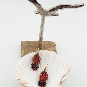 Cercei Ruby - bijuterii - cercei - cercei din mărgele - Artynos.ro