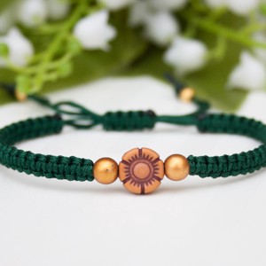 Bratara macramé impletita - Floare verde, , , ARTYNOS