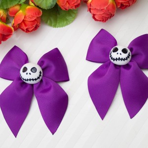Clip de par cu arc negru/violet pentru Halloween violet, , , ARTYNOS