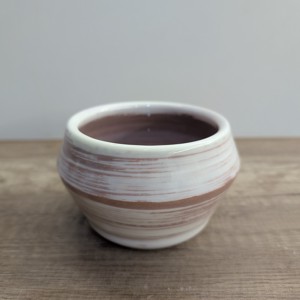 Ghiveci de flori din ceramică cu dungi -  - Artynos.ro