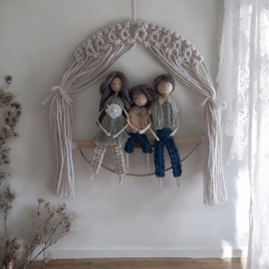 Personalizat Familie macramé portret decor de perete -  - Artynos.ro