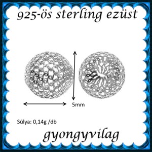 Accesorii pentru bijuterii din argint 925: intermediar / perlă / ornament EKÖ 26-5 2pcs/cs -  - Artynos.ro