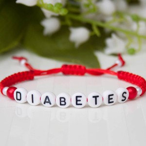 Bratara macramé impletita - Bratara cu informatii despre sanatate - Pentru persoanele cu diabet, , , ARTYNOS