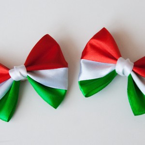 Clema de par cu panglica in culorile nationale - rosu/alb/verde, Imbracaminte si moda, Accesorii par, Clema de par si ac de par, , ARTYNOS