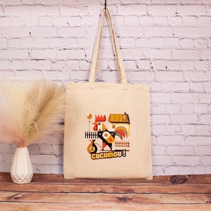 Sacosa din bumbac, suvenir, Punguta cu 2 bani - Amintiri din Copilarie, Genti si portofele, Geanta pentru cumparaturi, Totebaguri, Fotografie, grafica, desen, ilustratie, Tesatura, ARTYNOS